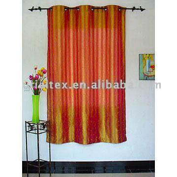  Embroidered Taffeta Curtain