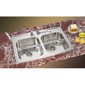  Double Stainless Steel Sinks (Двухместные раковины из нержавеющей стали)