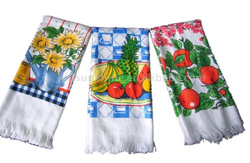  Cotton Printed Velour Terry Kitchen Towels (Печатный хлопок Велюр махровые полотенца кухни)