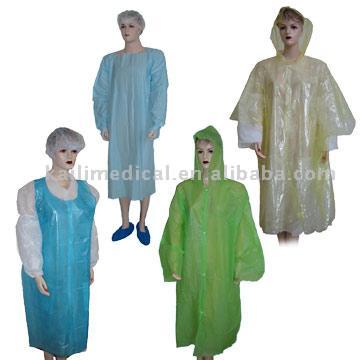  LDPE Apron, Poncho, CPE Raincoat, CPE Visitor Coat (LDPE фартук, пончо, CPE плащ, CPE посетитель Герб)