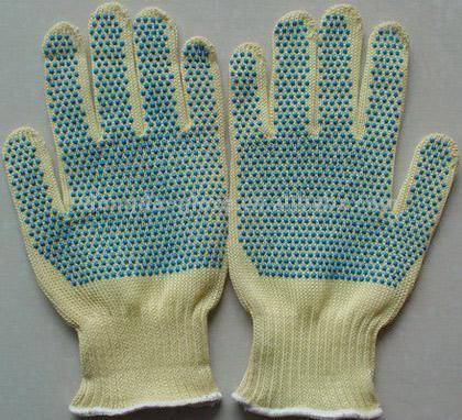 Kevlar-Strick-String Arbeit Handschuhe mit PVC-Noppen (Kevlar-Strick-String Arbeit Handschuhe mit PVC-Noppen)