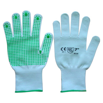  PVC Dotted Working Gloves (Gants de travail en pointillé en PVC)