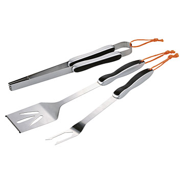  Soft Rubber Handle BBQ Tools (Мягкие резиновые ручки барбекю инструменты)