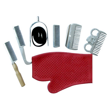  Metal Combs and Rubber Mitt (Peignes métalliques et caoutchouc Mitt)