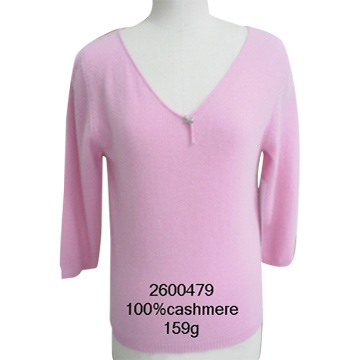  V-Neck Long-Sleeve Pullover