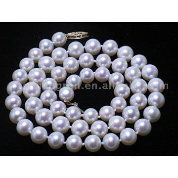  2 Rows 7.5" 6-7mm White Freshwater Pearl Bracelet (2 Rangs 7.5 "6-7mm perle blanc Bracelet)