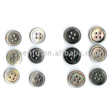  Natural Black-Lip Mother of Pearl (M.O.P.) Shell Buttons (Natural Bl k-LIP Перламутр (СС), "Шелл Кнопки)