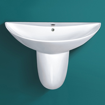  Wall-Mounted Wash Basin with Half Pedestal (Настенный умывальник Half Пьедестал)