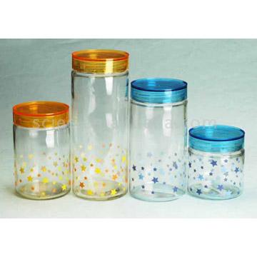  Round Glass Jar with Acrylic Cover ( Round Glass Jar with Acrylic Cover)