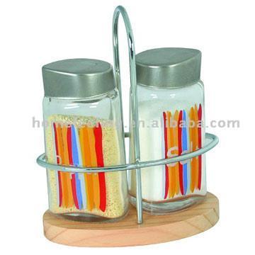  2pcs Glass Spice Jar Set (2pcs Spice Glass Jar Set)