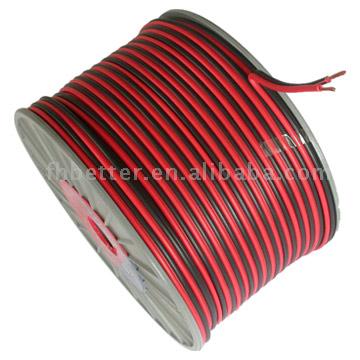  Red and Black Speaker Cable (Rouge et Noir Câble haut-parleur)