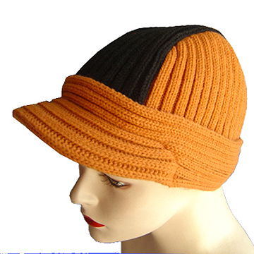  Knitting Beanie Cap with Short Peak (Knitting Beanie Cap avec Short Peak)