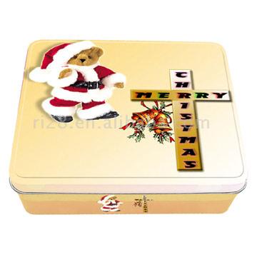 Square Cookie Tin Box (Square Cookie Tin Box)