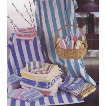  Jacquard Strip Bath Towels ( Jacquard Strip Bath Towels)