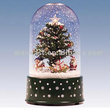  30cm Music Snow Globe with Christmas and Revolving Snowmen (30см музыки Snow Globe с Рождеством и оборотного Снеговики)