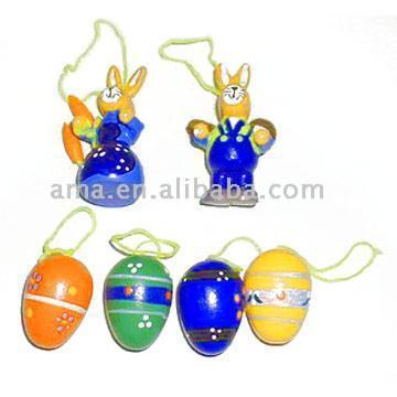  Wooden Easter Decorations (En bois Décorations de Pâques)