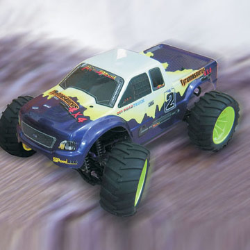 1 / 10 Scale Gas Powered 4WD Off-Road R / C Car (1 / 10 Scale Gas Powered 4WD Off-Road R / C Car)