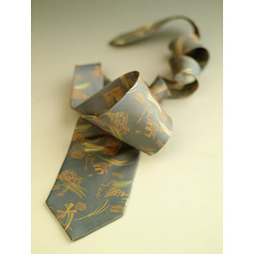  Silk Printed Necktie (Cravate en soie imprimée)