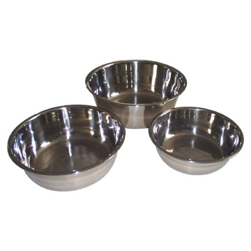  Stainless Steel Dinner Bowls (Dîner Bols en acier inoxydable)