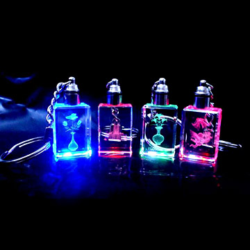 LED Light Crystal Key Chains (LED Light Crystal Key Chains)