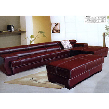 Leather Sectional Sofa (Canapé cuir)