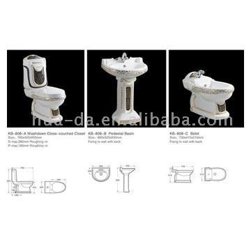  Whole Set Sanitary Ware (KB-808) (Ensemble tout entier Sanitaires (KB-808))