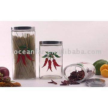  Glass Jars with S/S Lids (Pots en verre avec S / S Couvercles)