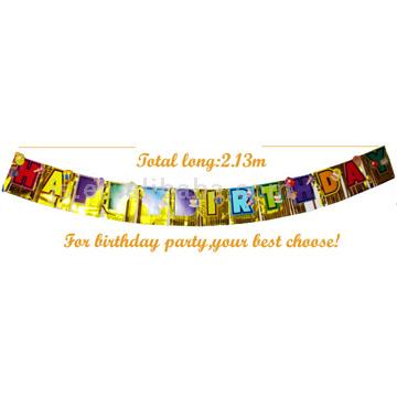  Birthday Party Paper Banner ( Birthday Party Paper Banner)