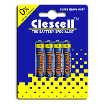  Carbon Zinc PVC Batteries (R03P/SUM-4) (Углеродные цинк ПВХ батареи (R03P/SUM-4))