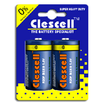  Carbon Zinc PVC Batteries (R20P/SUM-1)