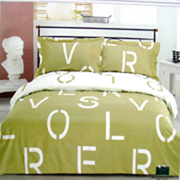  4pc Printed Bedding Set (4pc Imprimé Taies)