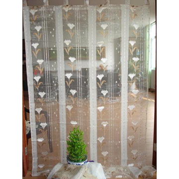  100% Polyester Jacquard/Cutting Flower Curtains (100% polyester Jacquard / coupe Rideaux fleurs)