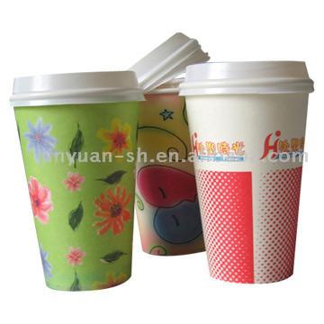  Paper Drink Cups (with Lids) (Alcool Paper Cups (avec couvercles))