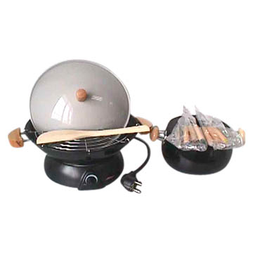 Elektrischer Wok und Fondue-Set (Elektrischer Wok und Fondue-Set)