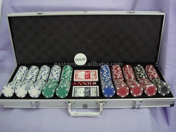  11.5g Dice Design 500pcs Poker Chips Set (11.5g Dice Design 500 Stück Poker Chips Set)