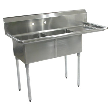  Two-Compartment Sink With Right Drainboard (Двухкамерный раковиной с правой сушилка для посуды)