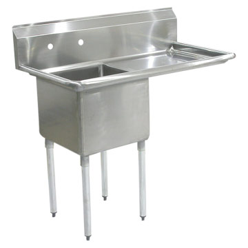  Stainless Steel Sink With Right Drainboard (Нержавеющая сталь раковиной с правой сушилка для посуды)