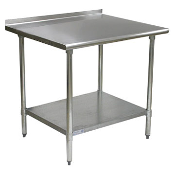  Stainless Steel Worktable with Backsplash (Нержавеющая сталь с Worktable B ksplash)