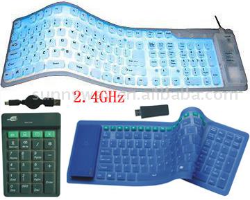 2,4 GHz Wireless Flexible Keyboards, Leuchtende Tastatur, numerische Tastatur (2,4 GHz Wireless Flexible Keyboards, Leuchtende Tastatur, numerische Tastatur)