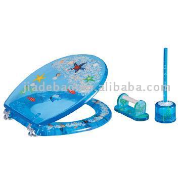  Bathroom Sets-Toilet Seat, Toilet Brush, Tissue Holder (Salle de bain Ensembles-Siège de toilette, toilette Brosse, porte-papier)