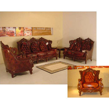  Leather Sofa Set (Canapé en cuir Set)