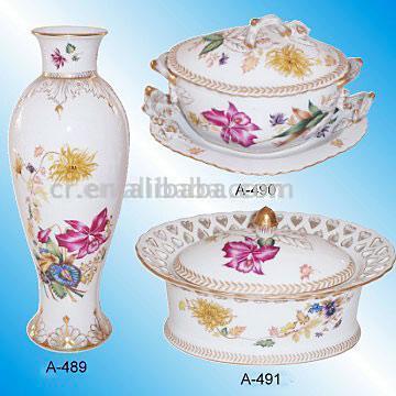 Porcelain Crafts with Unique Flowery Patterns (Фарфорового ремесла Уникальный Flowery с шаблонами)