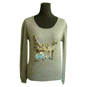  Ladies` Embroidered Sweater ( Ladies` Embroidered Sweater)