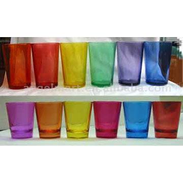  Colored Glass Cups