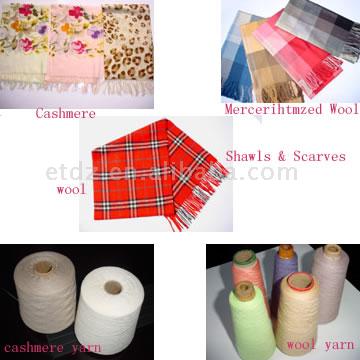  Wool / Cashmere Scarves, Shawls, Yarns