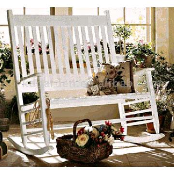  Wooden Rocker Bench (Banc en bois Rocker)