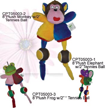  8" Plush Pet Toys with Tennis Ball ( 8" Plush Pet Toys with Tennis Ball)