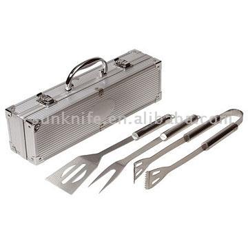  3pcs BBQ Tools with S/S Handles (3pcs BBQ Tools avec S / S Poignées)