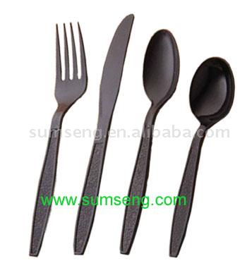  Disposable Plastic Cutlery Set (Couverts en plastique jetables Set)