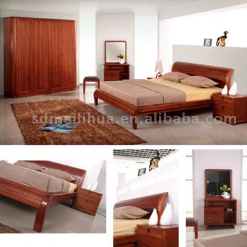  Bed, Wardrobe, Side Board & Night Stand (Lit, armoire, Side Board & Night Stand)